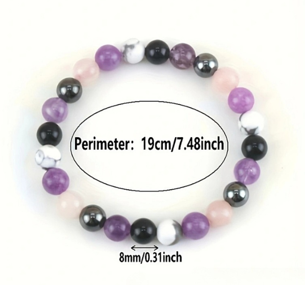 Stretch Bracelet Gemstone Hematite Turquoise Round Quartz Beaded Tiger Eye T122