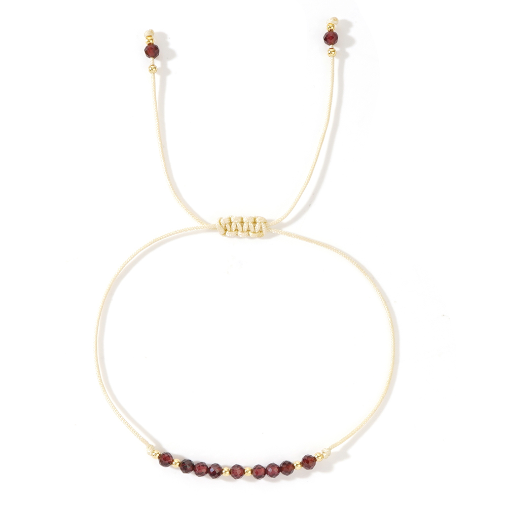 Beaded Bracelet Crystal Tourmaline Bead Garnet Amethyst Aquamarine Quartz T154